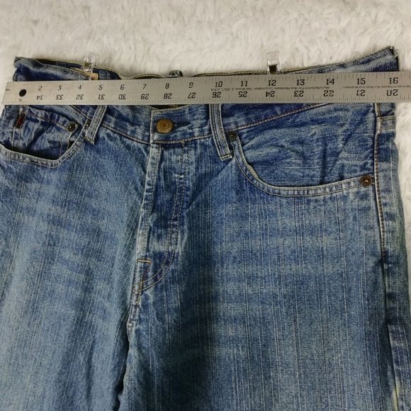 Vintage Abercrombie & Fitch Womens Jeans Flare Button Fly Blue Denim 12 - Picture 7 of 14